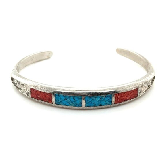 Jewelry - Faux Coral/Turquoise‎ Cuff